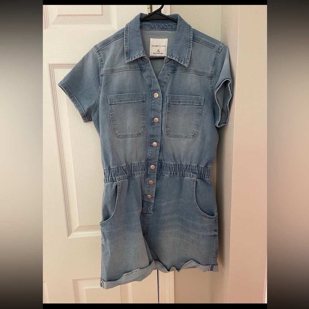 Celebrity PInk Denim jumper/boilersuit -M (8/10)